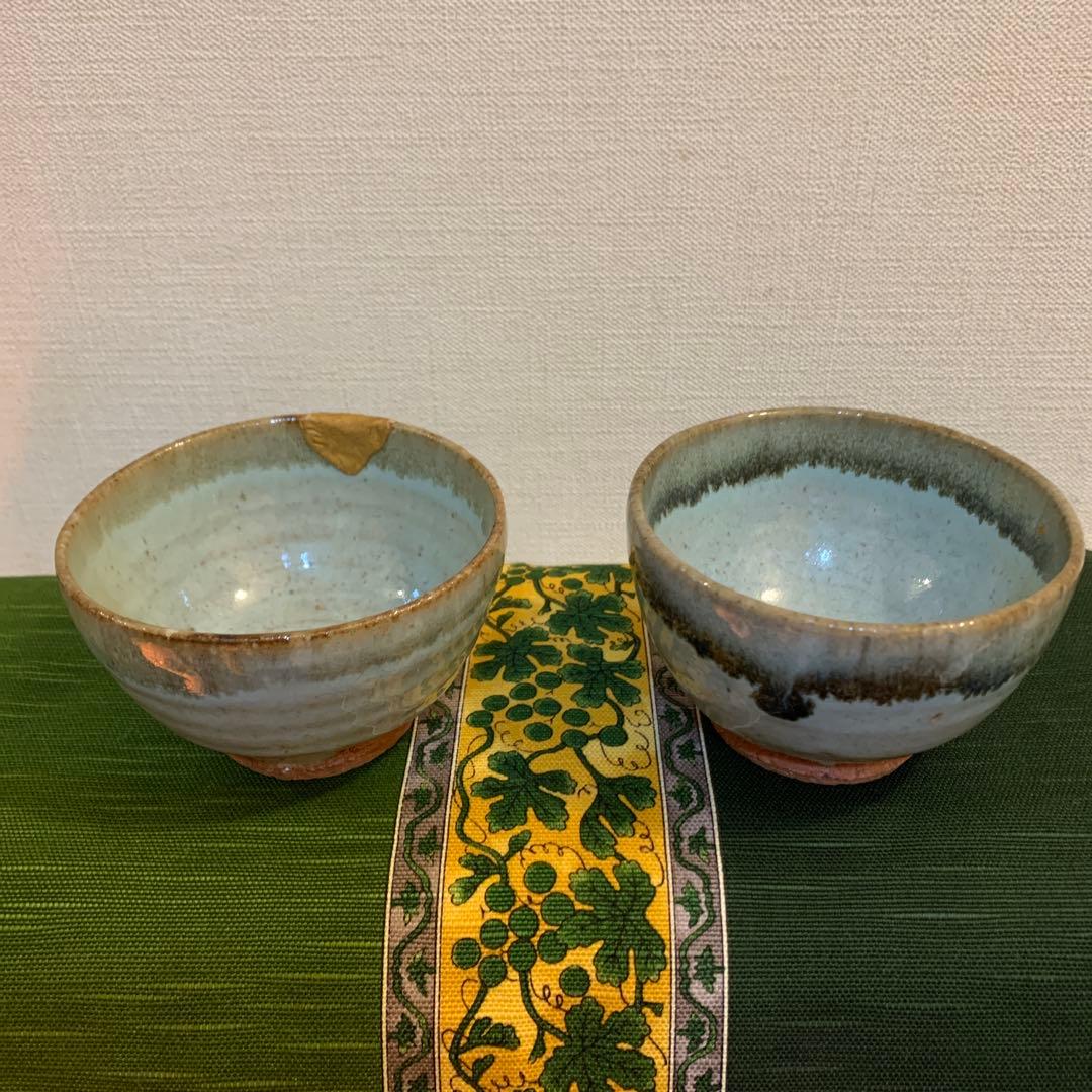 唐津焼　茶器　中野窯　台湾茶　金継ぎ　 2客 唐津焼 茶器 中野窯 台湾茶 金継ぎ 2客