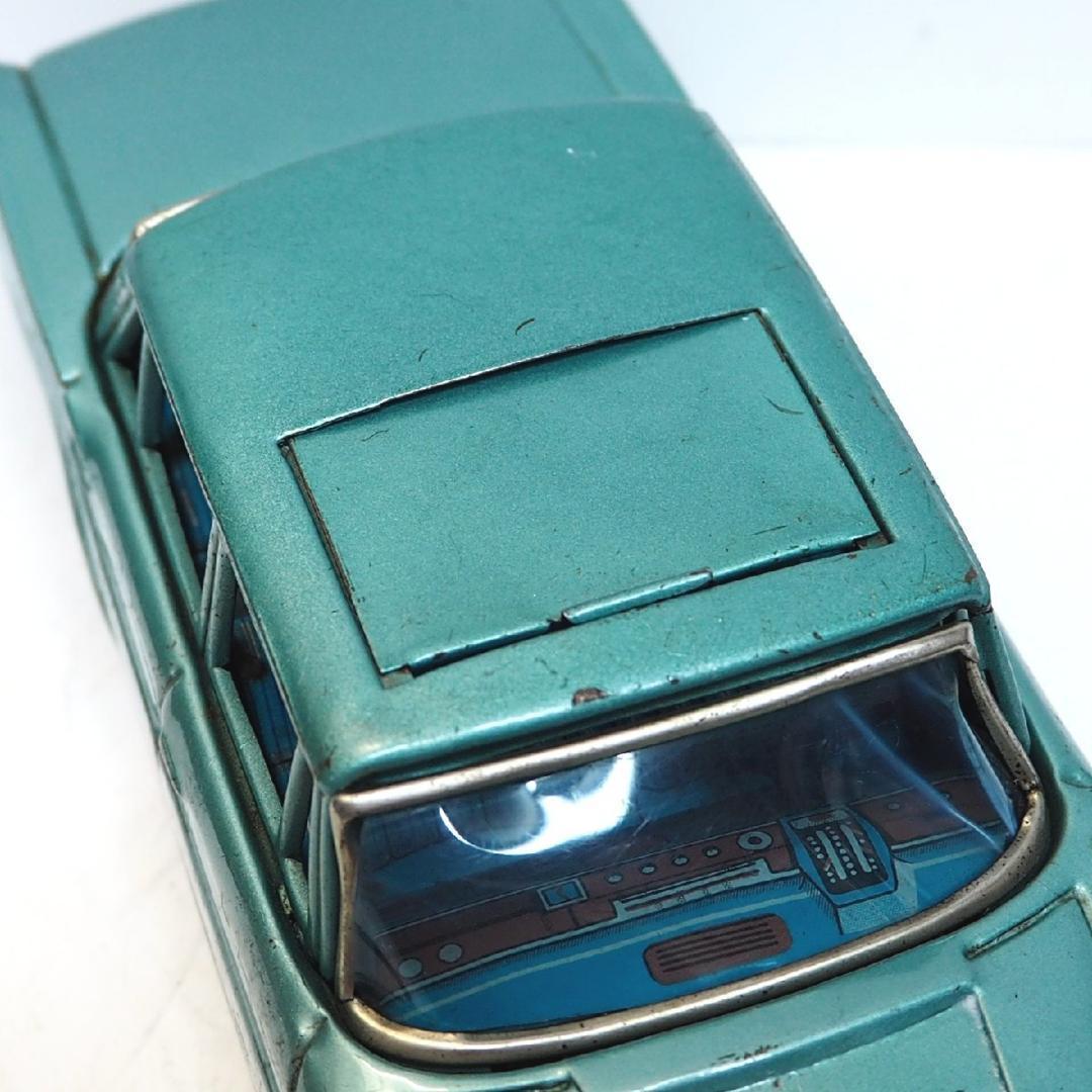 萬代屋【サンルーフ付メルセデス ベンツ220緑エンブレム欠】ブリキtin【箱無】