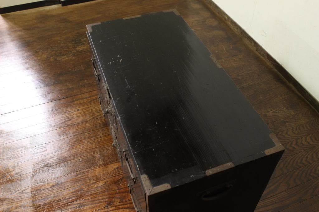 打出金具！庄内箪笥 古家具/古民家/時代箪笥/チェスト/和家具/古道具/古民