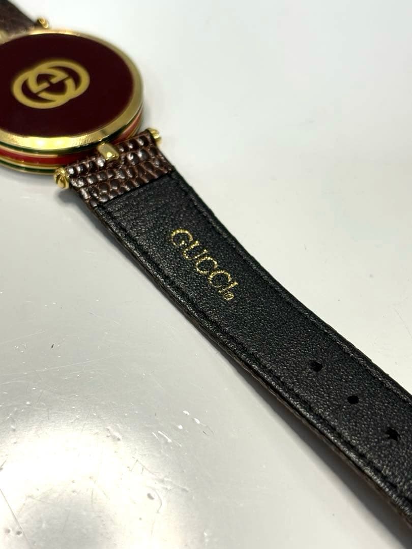 【新品電池】GUCCI グッチ シェリーライン ユニセックス ヴィンテージ腕時計