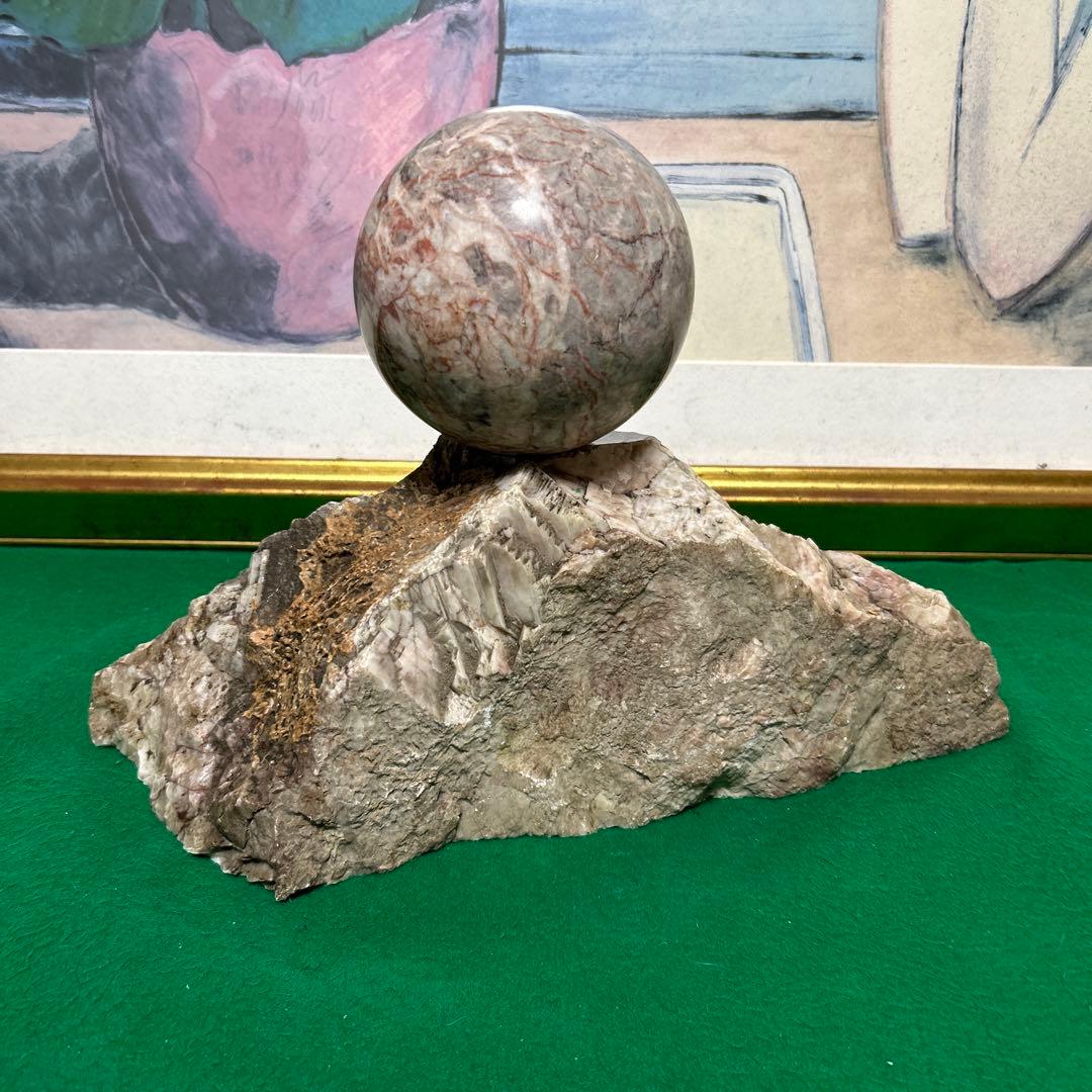石球 天然大理石の置物 - メルカリ