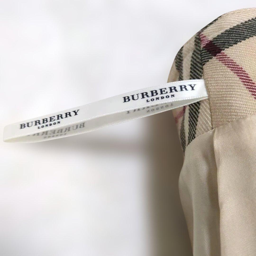 ✨️BURBERRY LONDON✨️ノバチェック40　ウエストボタン　プリーツ