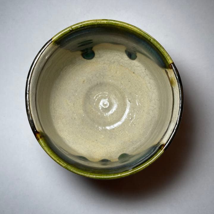 ◆古瀬戸窯 二十五世『加藤佐助』作 茶碗 四方桟共箱 茶道具◆