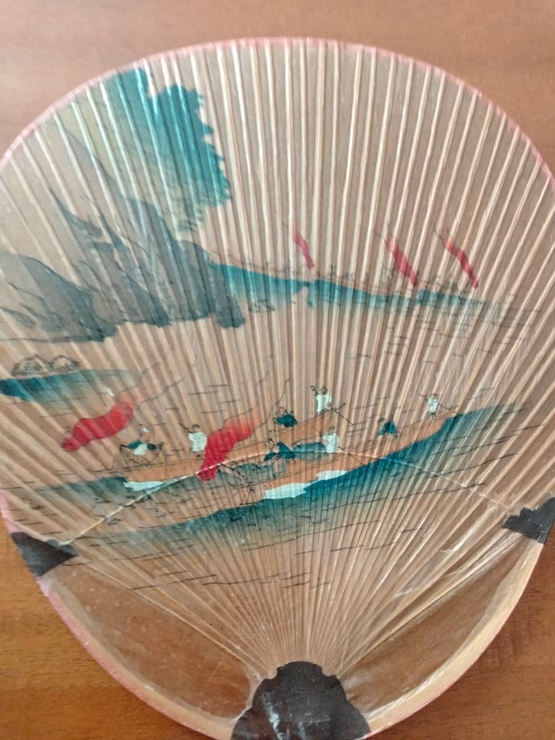 みずうちわ 4枚 鵜飼の絵柄