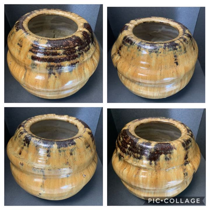 古高取八蔵手(八山) 流釉水指　江戸初期　(小さな蕾)掲載品 茶道具