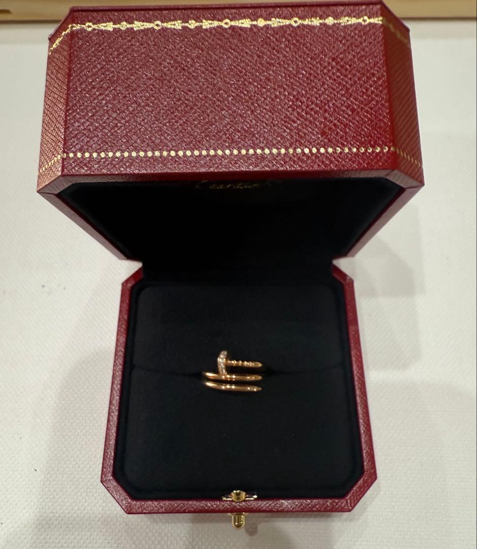 カルティエ ジュストアンクル ダブル ダイヤモンド リング　cartier