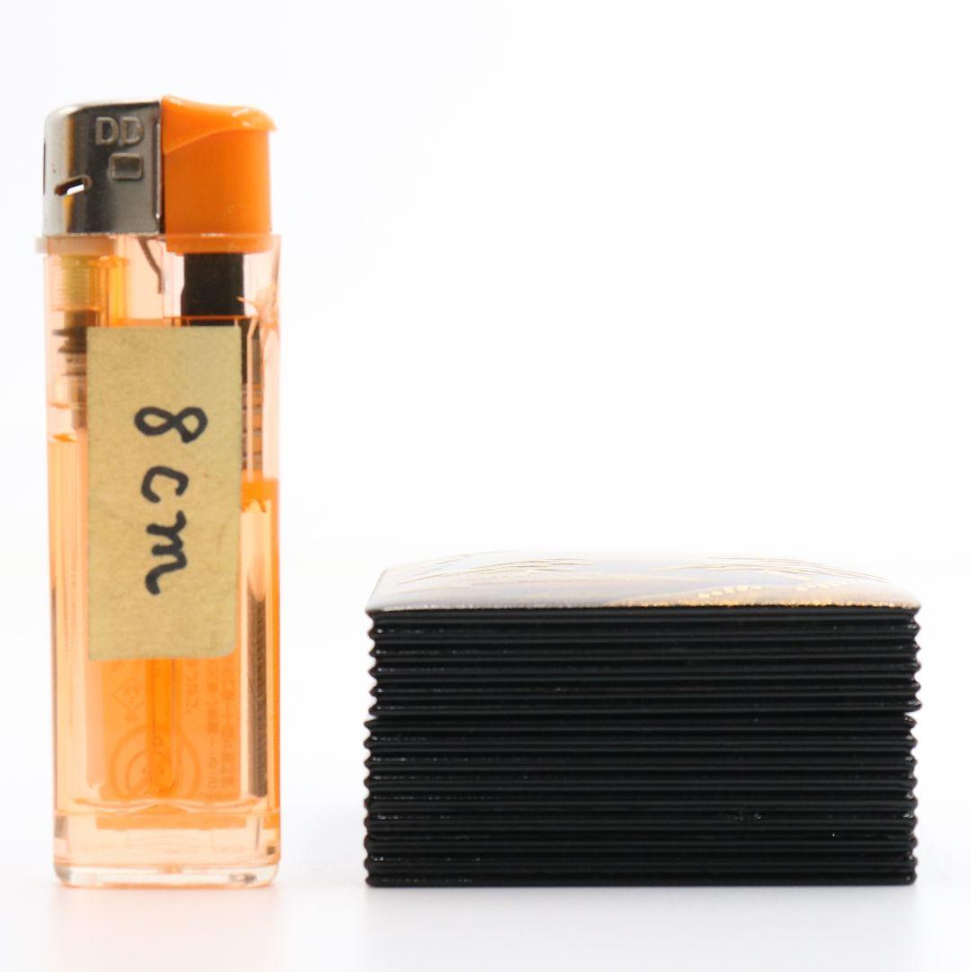 坂本憲一作 山水蒔絵 文庫形香合 文箱 金梨子地 茶道具 共箱　AW807　N1