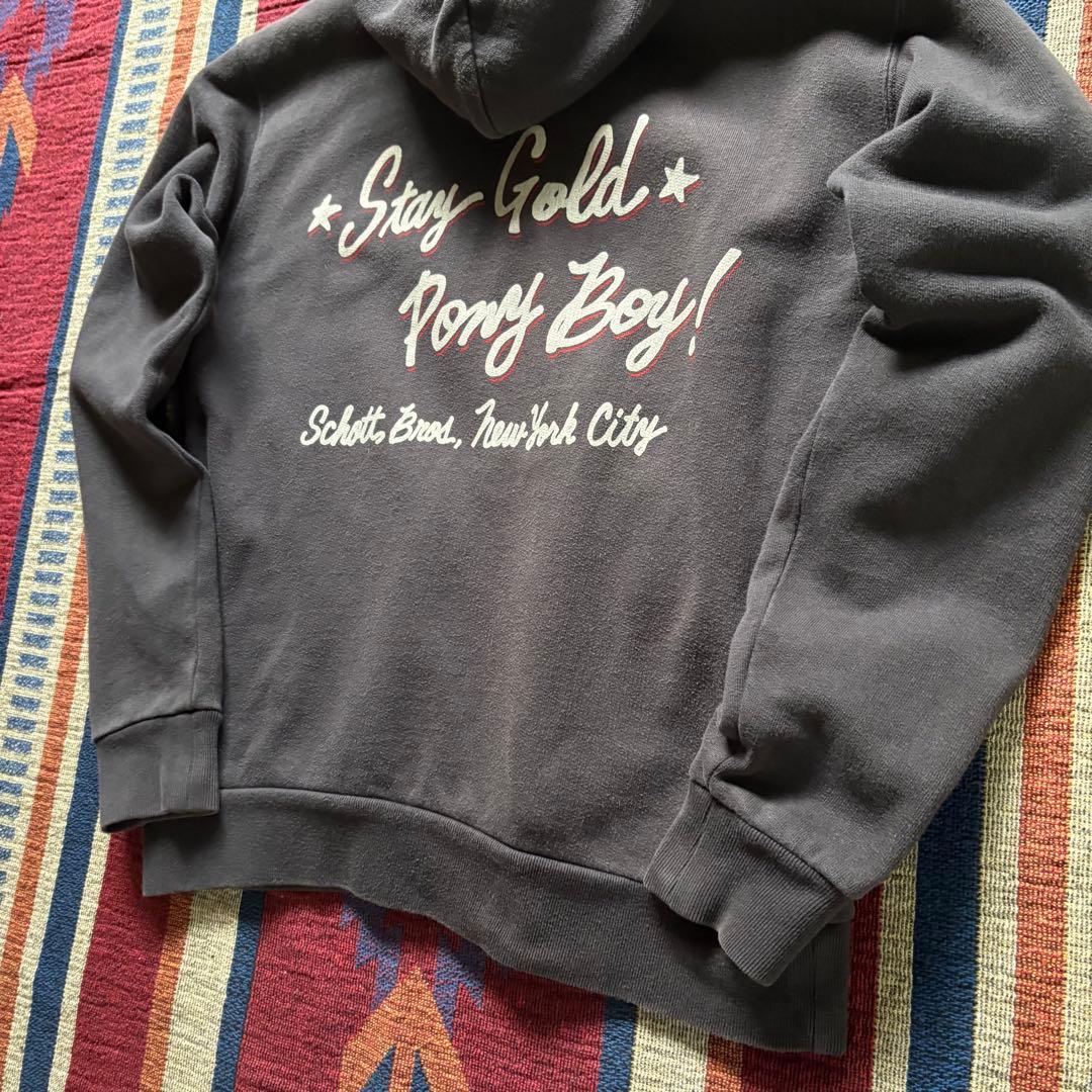 スミクロ フェード Schott(ショット) ジップパーカー 黒 ブラック M