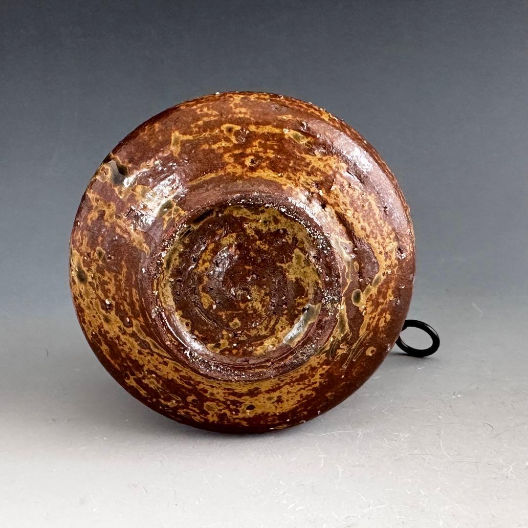 茶道具 伊羅保釉 蹲 うずくまる 掛花入 趙誠主 共箱 花入 花器 韓国