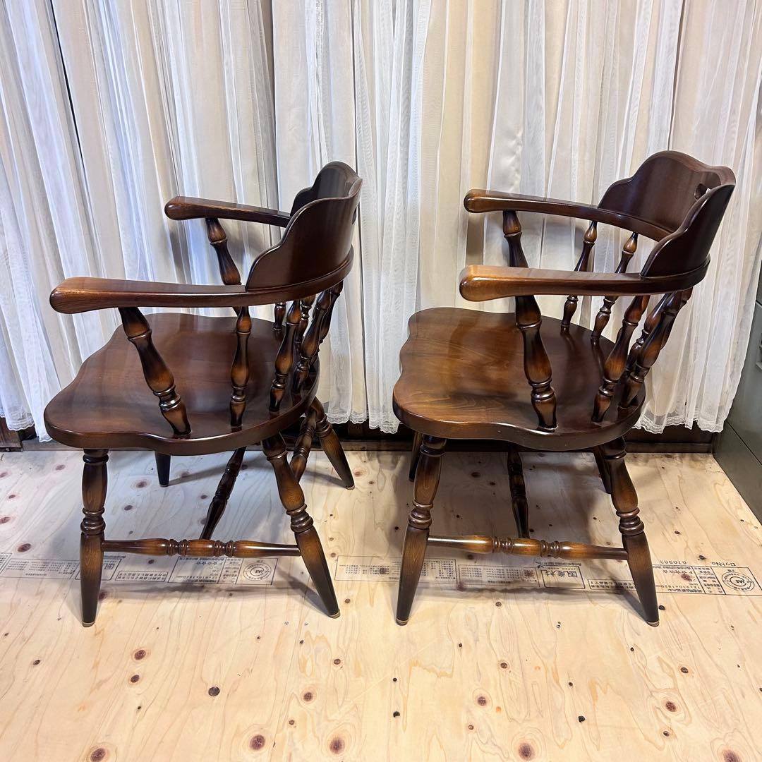 飛騨産業 キツツキ ウィンザーチェア アームチェア 2脚 難あり - メルカリ