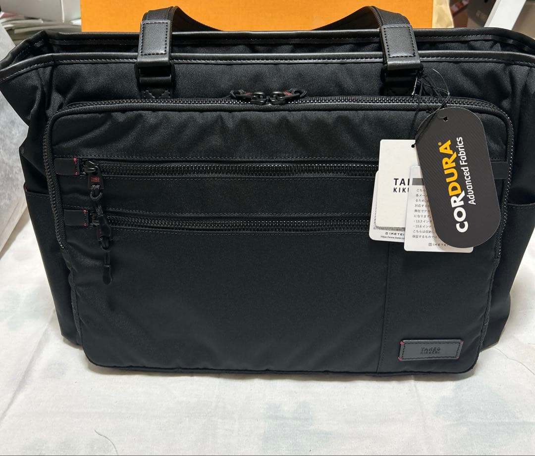 新品TAKEO KIKUCHIタケオキクチ黒ビジネスバッグバッグ出張トートバッグ