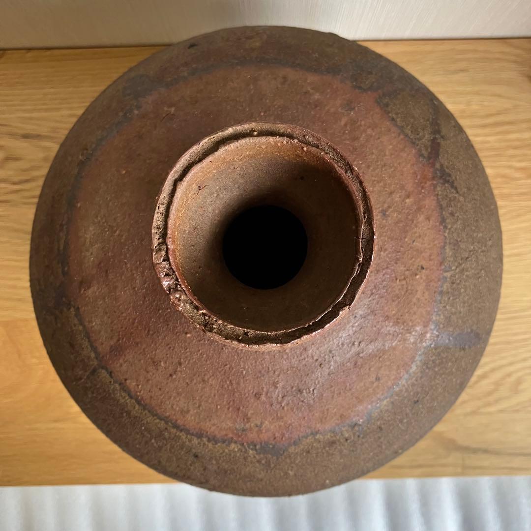 備前焼 壺 花瓶 松田華山造 ※ 美術品・アンティーク・コレクション