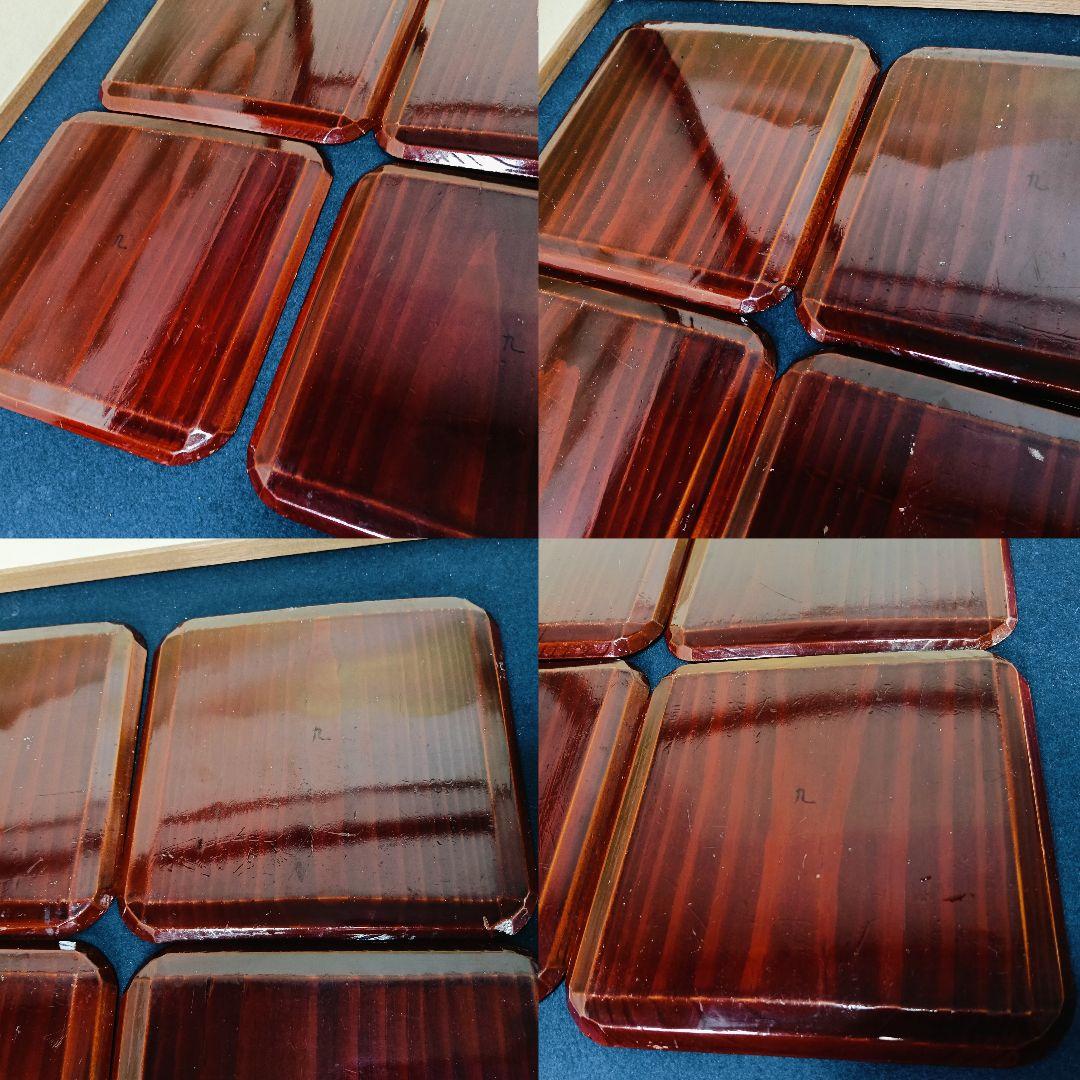 AN12 銘々皿 図替わり 漆絵 漆塗 木製漆器 四方皿9客 雑