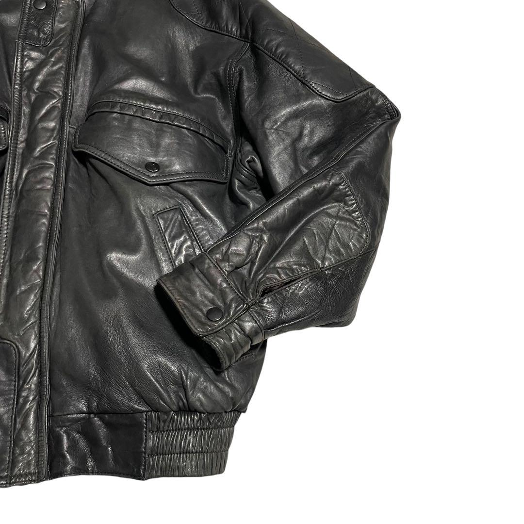 大きいサイズ【LUAU】羊革 本革 ラムレザーシングルライダース