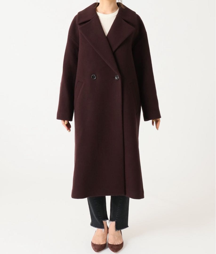 スピックアンドスパン 定価47,300円 Wラペルチェスターコート 34 Spick