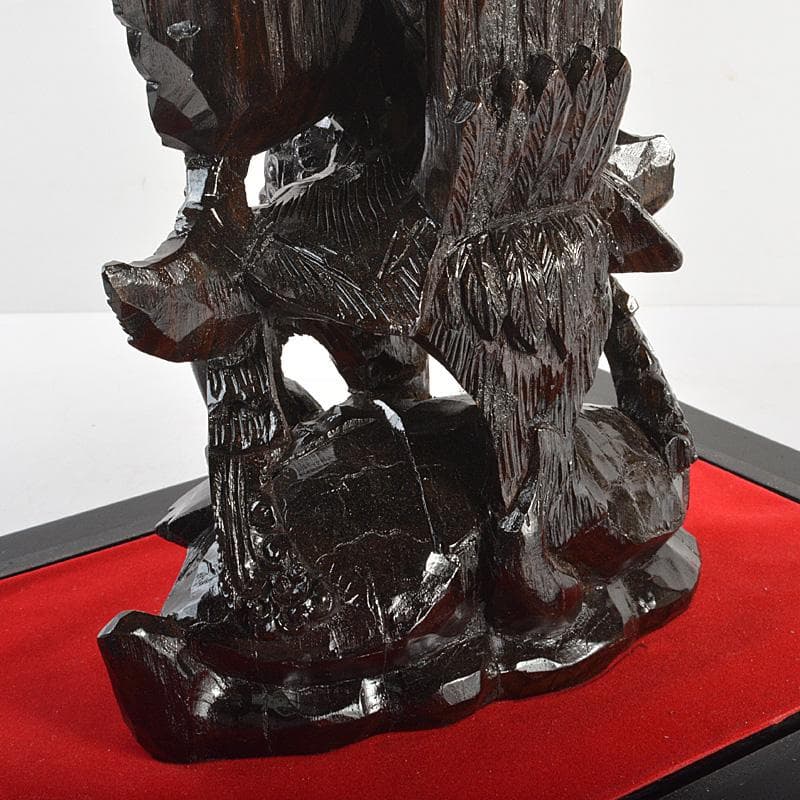 バリ島 インドネシア 木彫 ガルーダ 置物 ガラスケース付 V 6070C