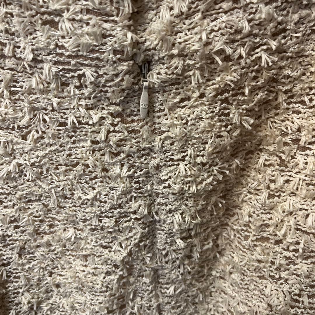 シャネル　アイボリー ツイード スカート