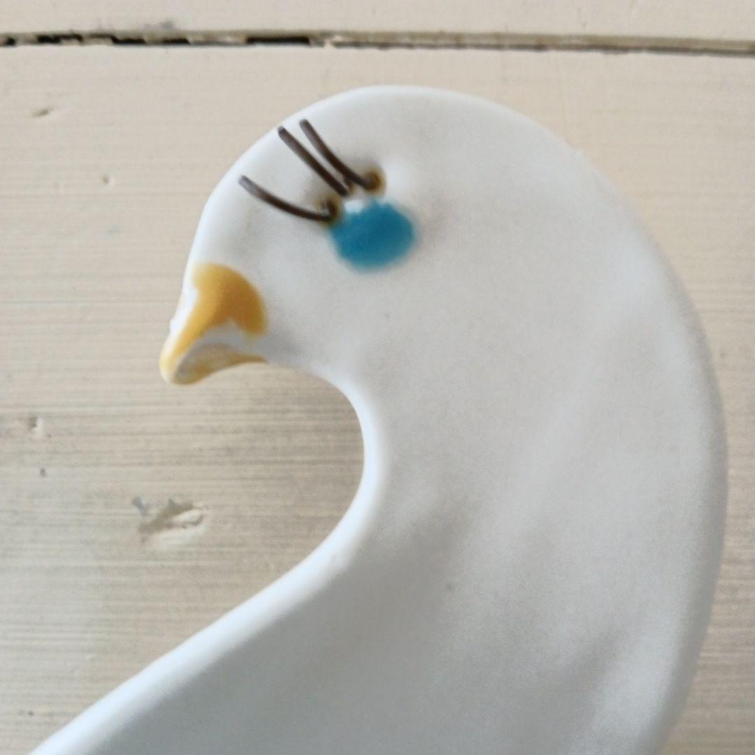 希少　石木文　スワン　掛時計　作家物