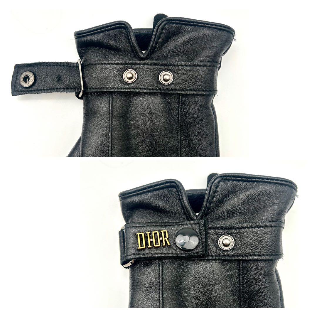 希少・ヴィンテージ品】DIOR ディオール レザーグローブ 本革 ブラック