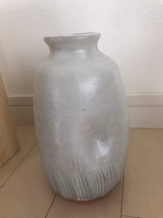 萩焼　七代　岡田仙舟　花瓶