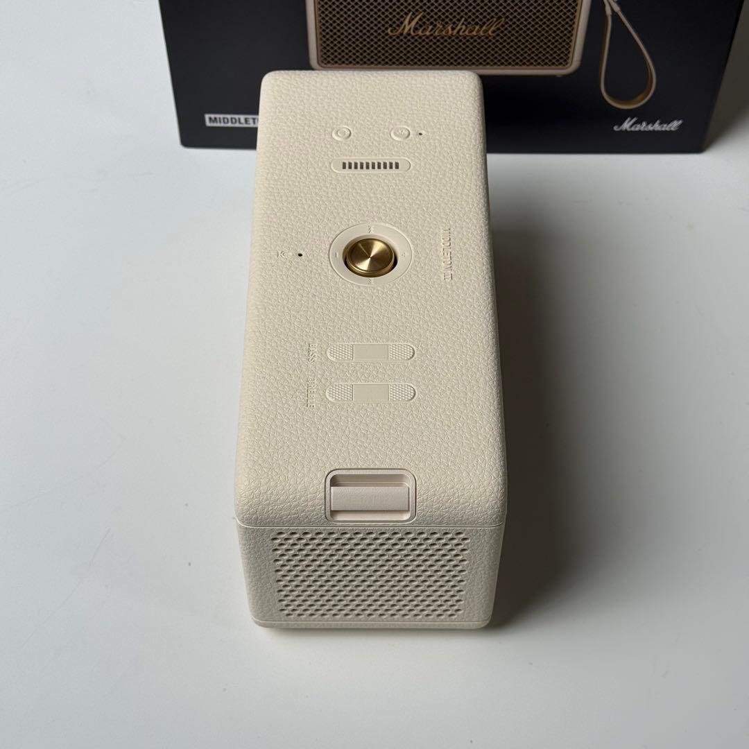 ほぼ新品・延長保証付き】Marshall Middleton II クリーム色｜ほぼ新品