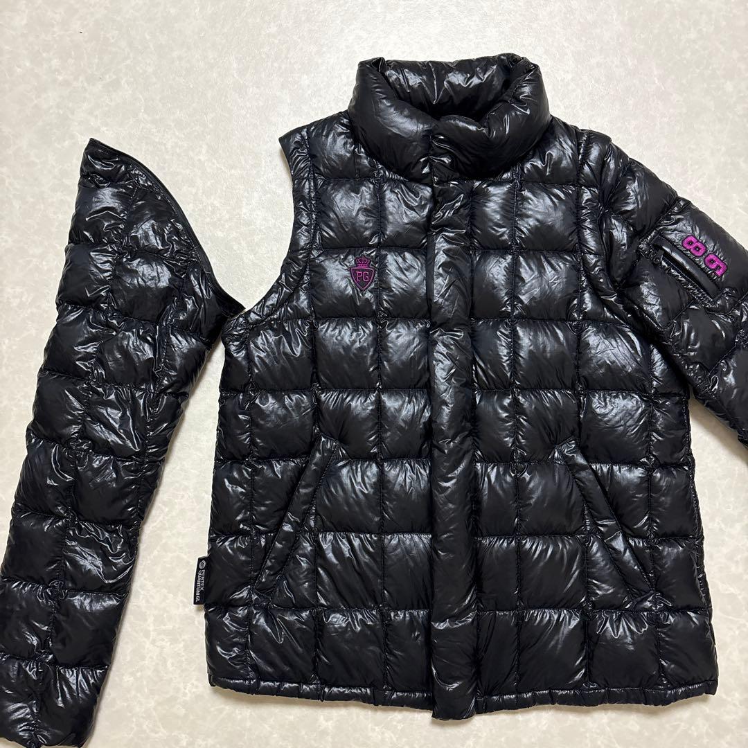 パーリーゲイツ★PERTEX®★袖着脱可能★ダウンジャケット【レディース 0（S