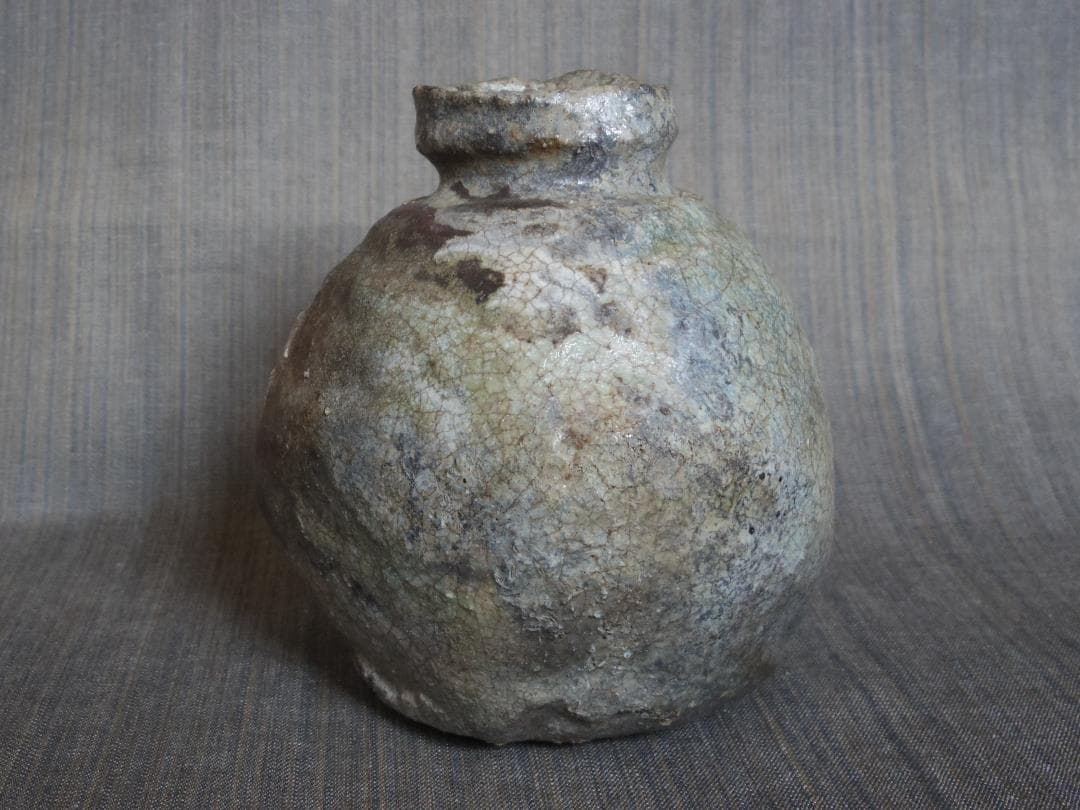 人気作家★大前悟★《焼き締め》花入★希少作