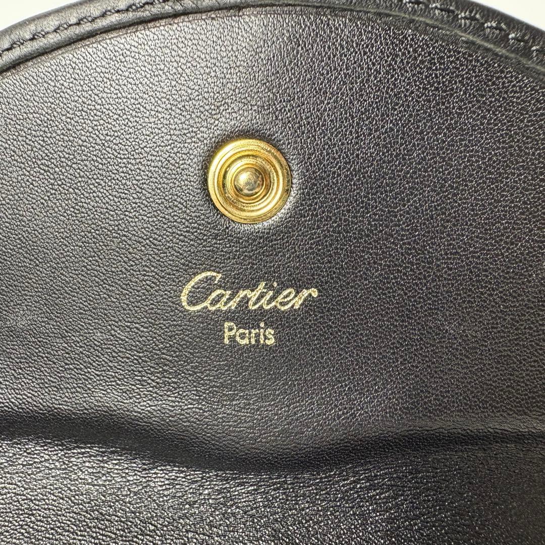 カルティエ パンテール ケース 小銭入れ ブラック レザー.