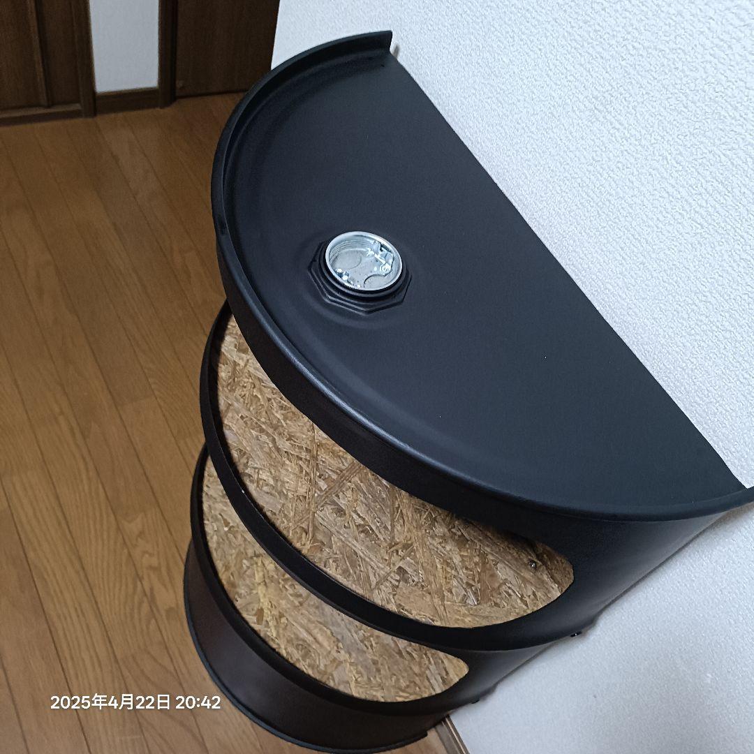 ドラム缶remakeBOXアート！マッドブラック ドラム缶remakeBOX！No.2