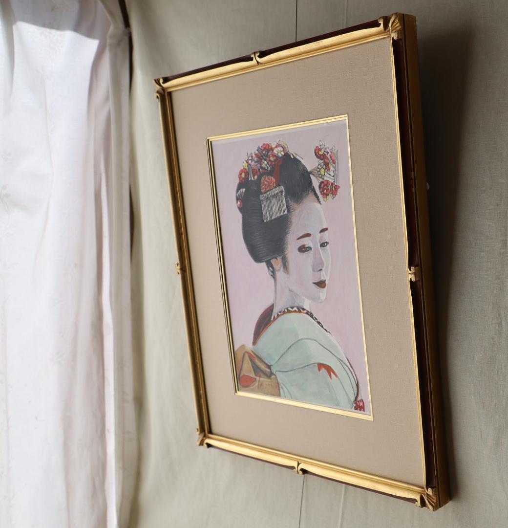 『月あかり(つきあかり）』　アクリル肉筆画