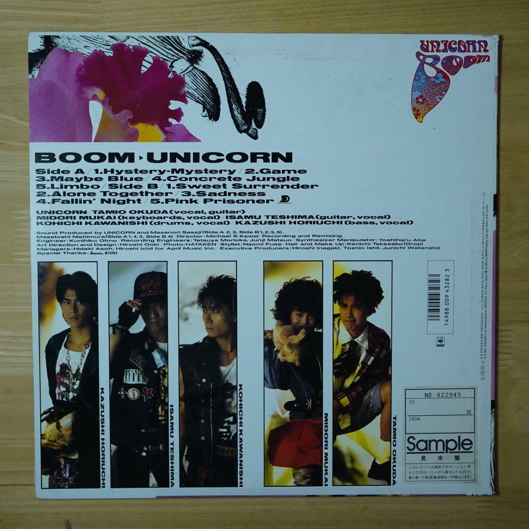 UNICORN BOOM レア盤！見本盤 ユニコーン 奥田民生 LP レコード - メルカリ