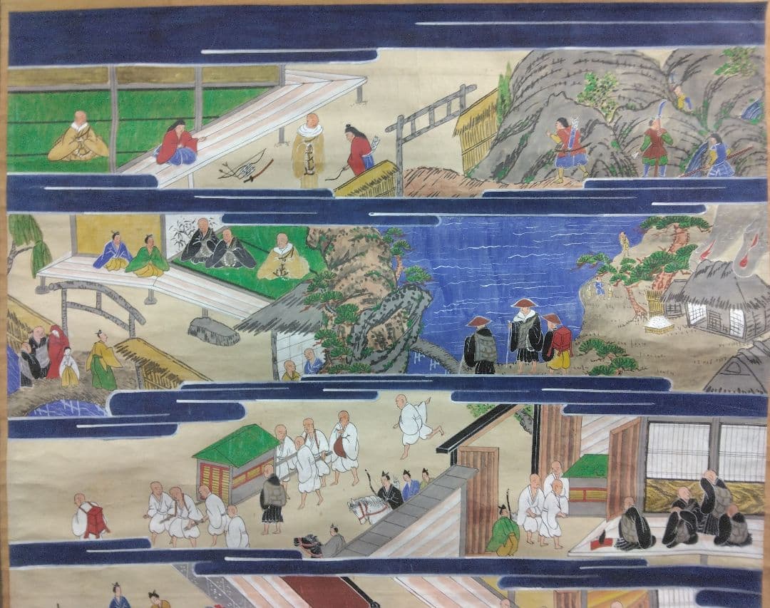 絵伝　親鸞聖人　紙本　２幅　掛軸