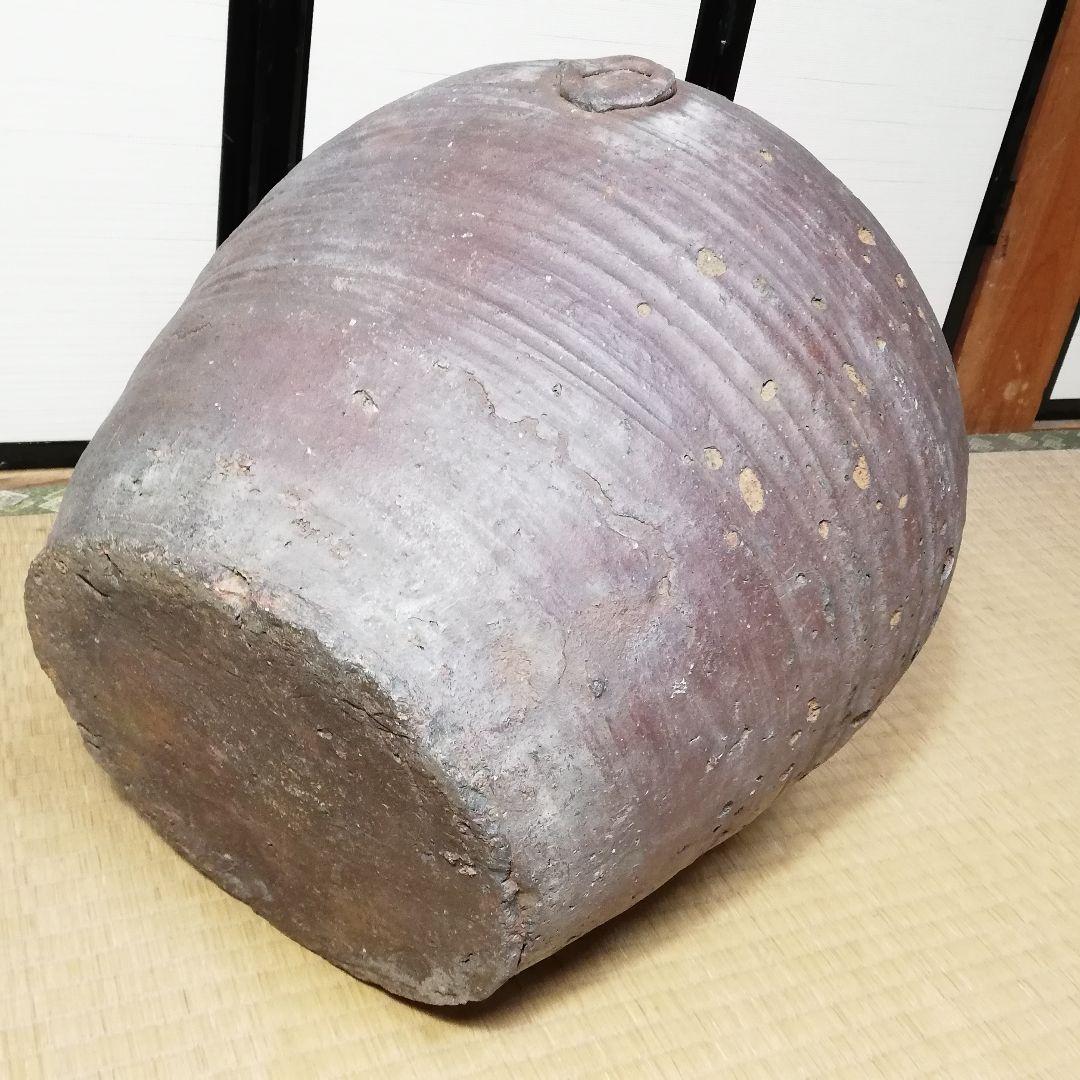 【水漏れ注意】室町時代 古備前 水甕 備前焼 水屋瓶 置物 インテリア 植木鉢