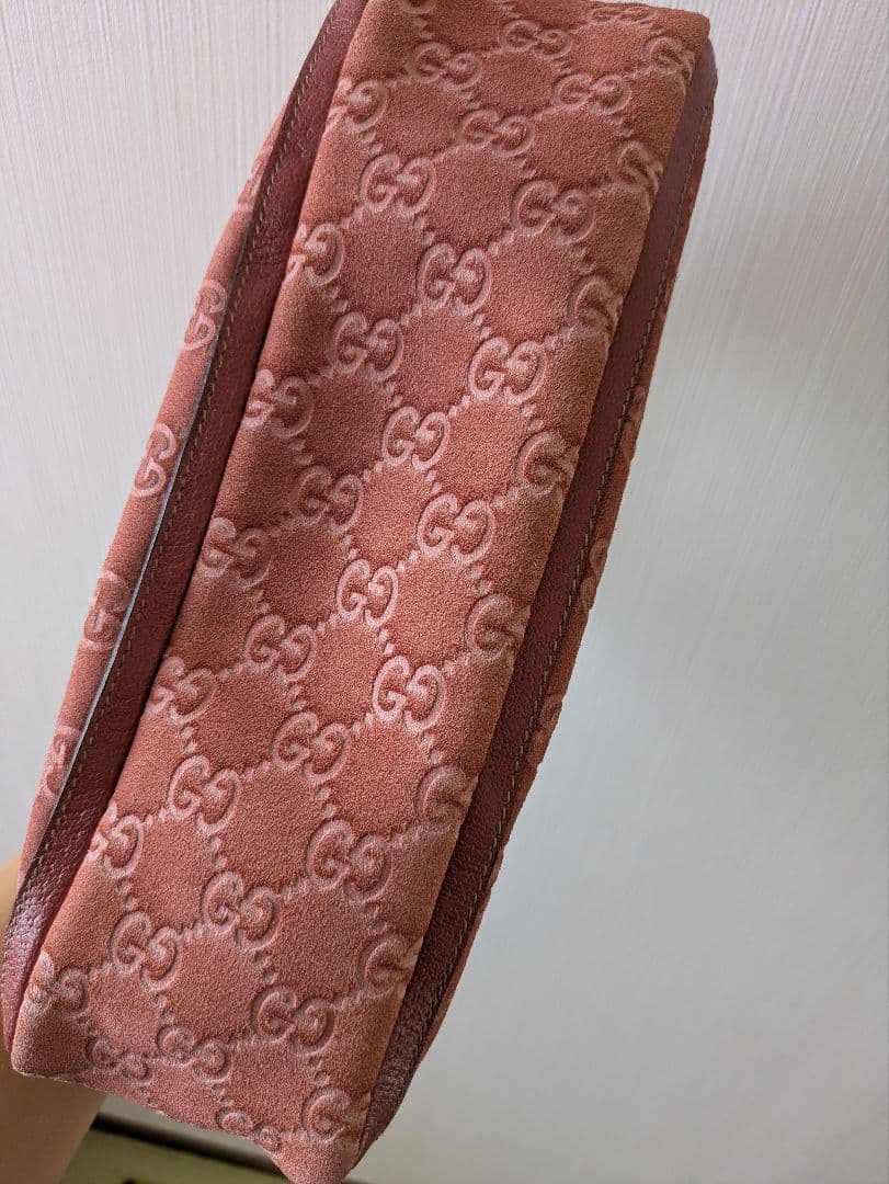 GUCCI シマ　アビー　モノグラム ショルダーバッグ ピンク