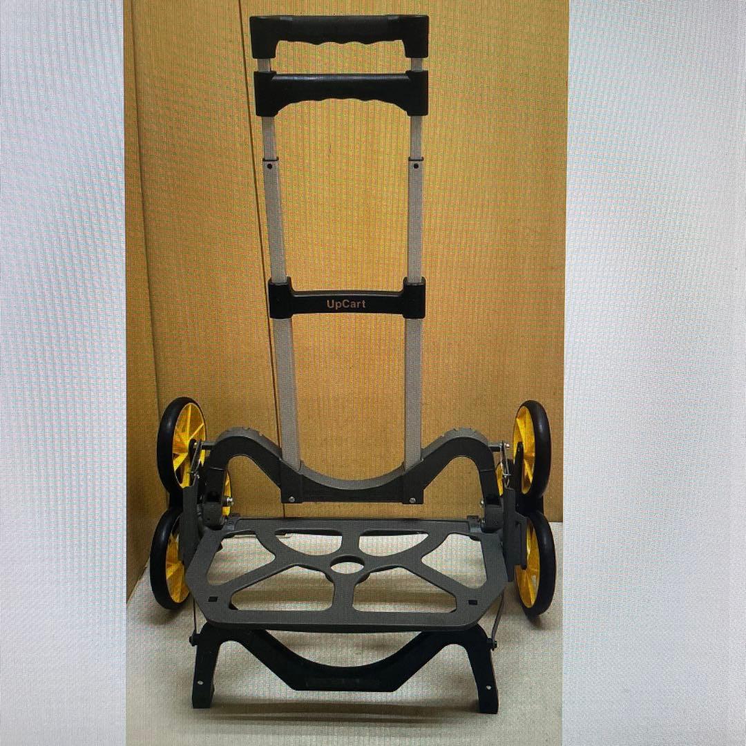 UpCart 折りたたみキャリーカート 黒・黄色 5264KT
