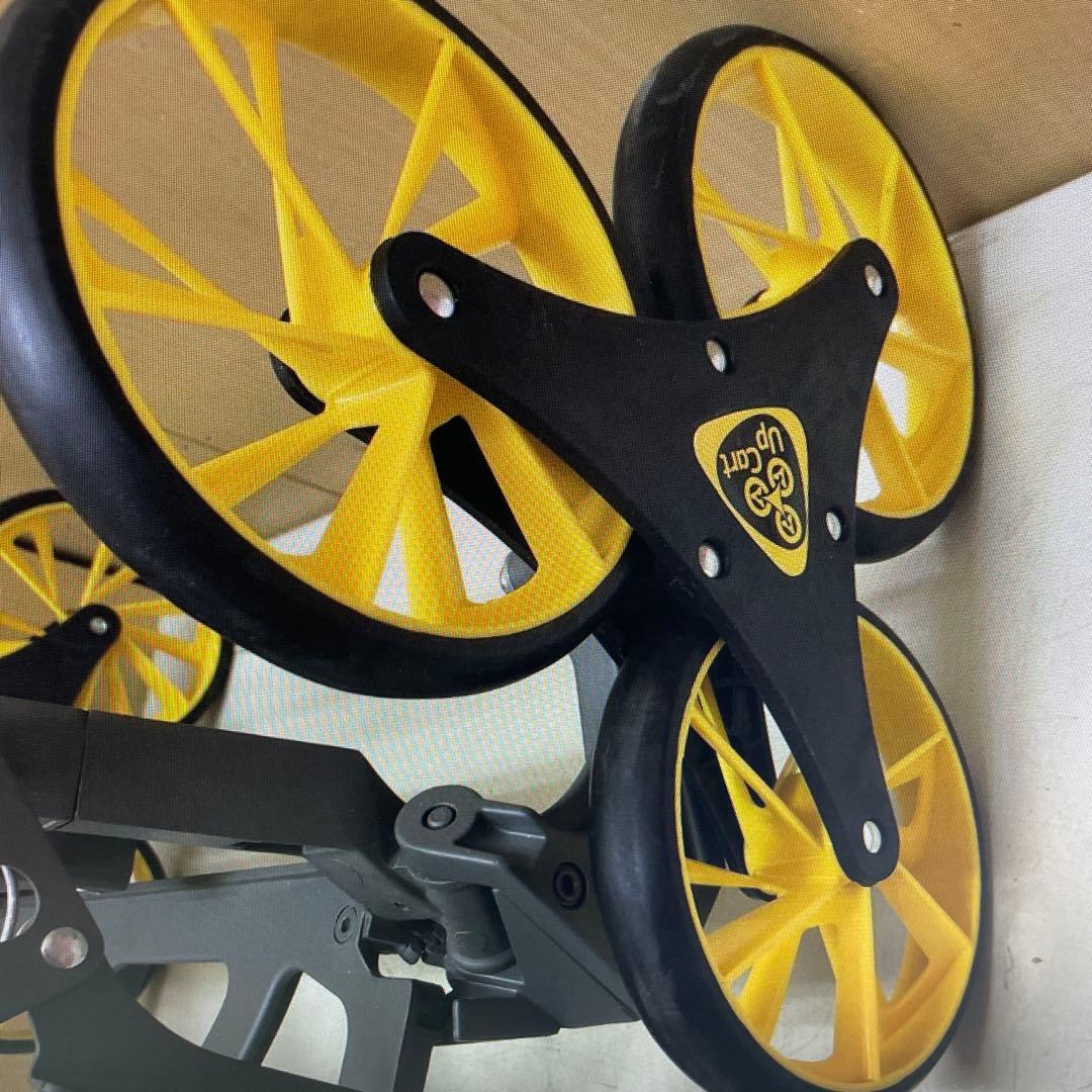 UpCart 折りたたみキャリーカート 黒・黄色 5264KT