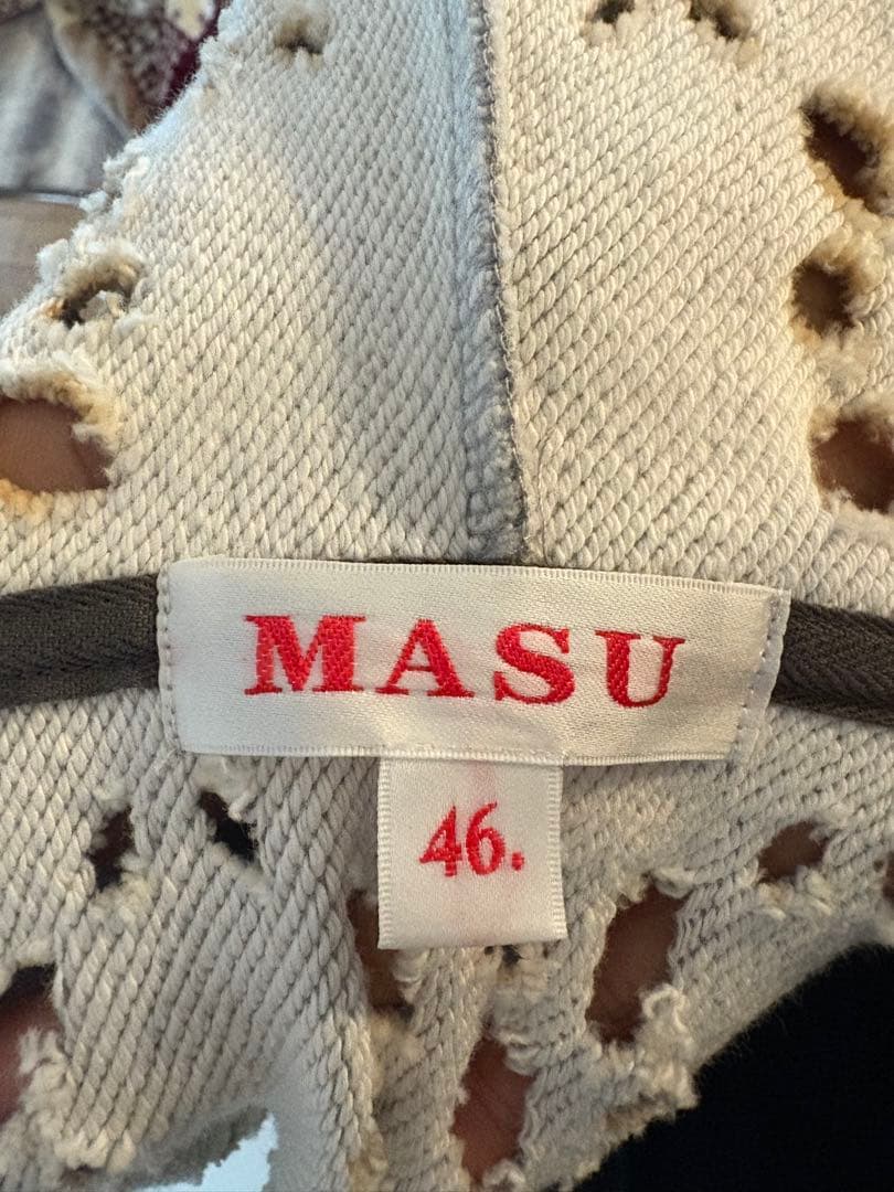 トップス MASU FLOWER HOLE ZIP-UP SWEAT PARKA 46