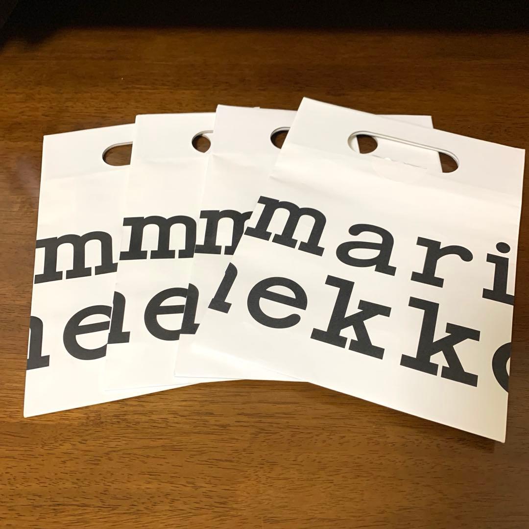marimekko マリメッコ ショッパー ショップ袋 紙袋 ラッピング袋 4枚