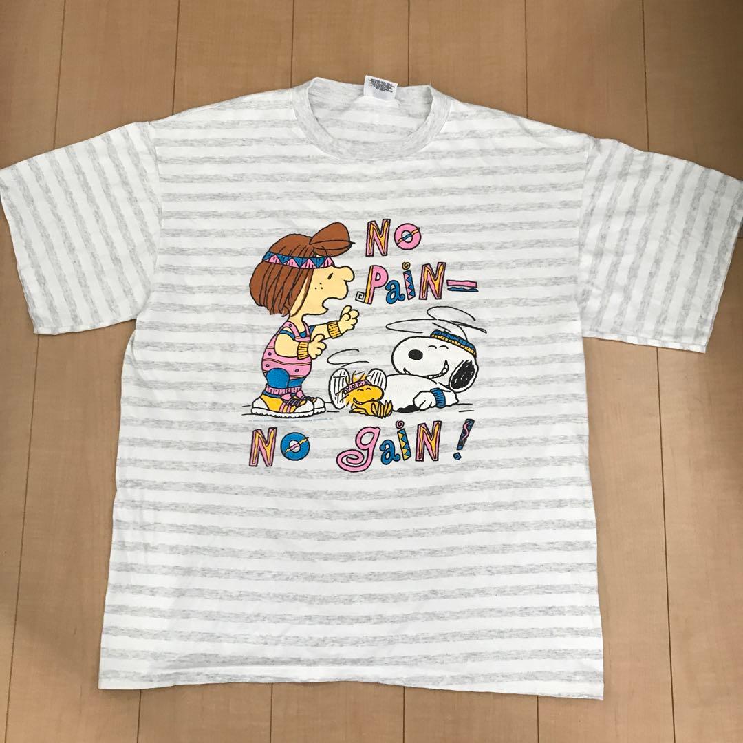 激レア ボーダー スヌーピー ピーナッツ 90年代ヴィンテージ Tシャツ