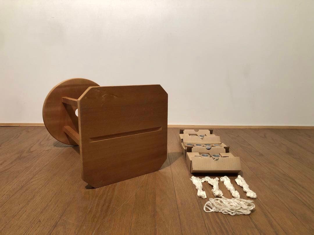 雅流 組紐台 丸台 組台 おもり 糸付き 組紐道具 無垢材 ③