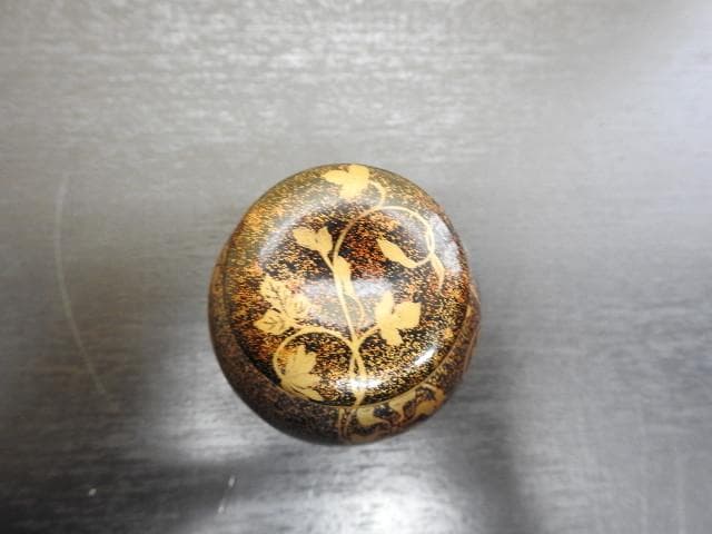 梨地ツタ蒔絵茶入？江戸時代保存箱MA268
