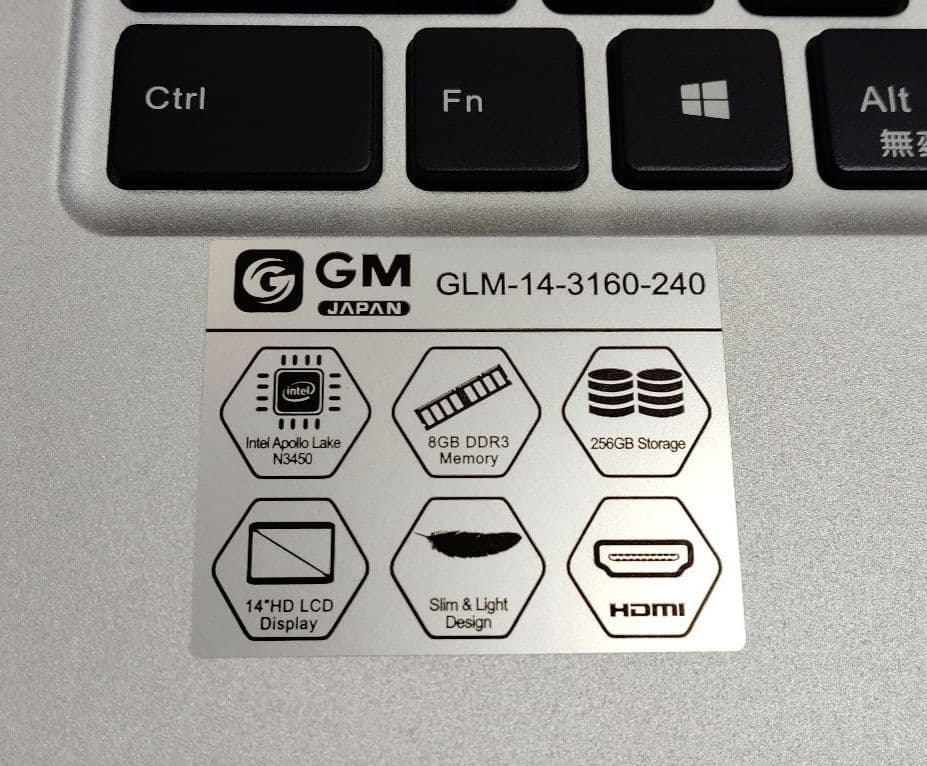 GLM GM-JAPAN製ノートパソコン バッテリ難あり - メルカリ