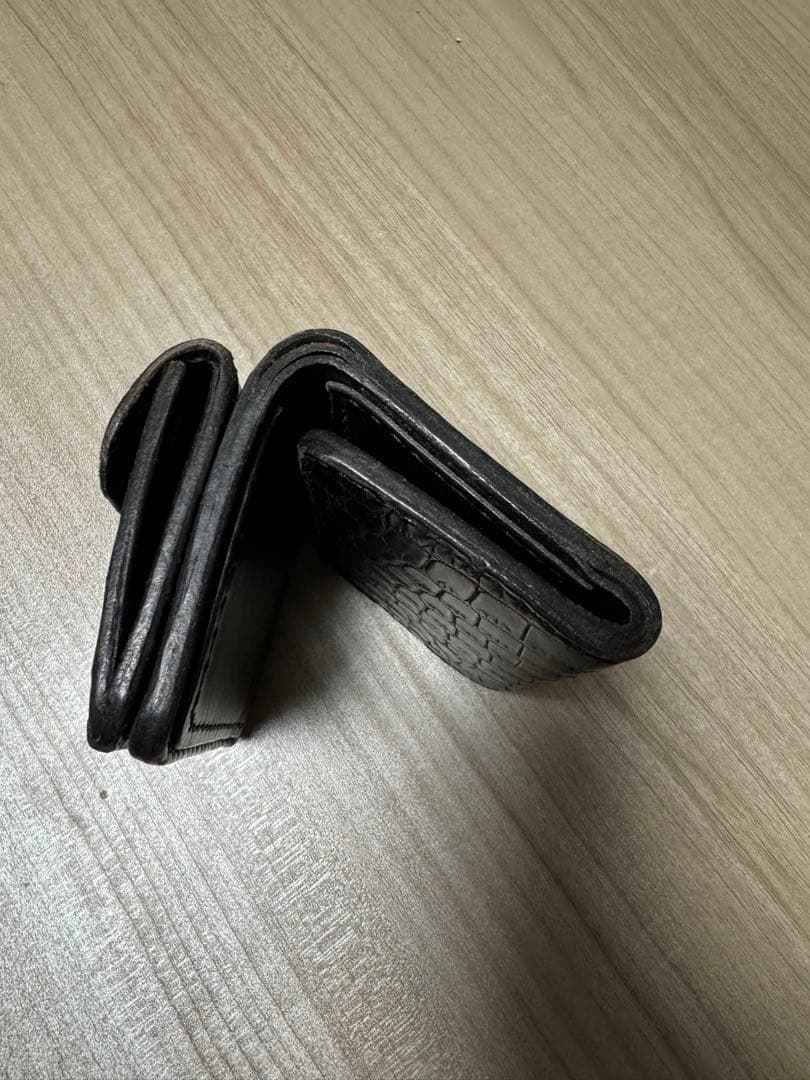 クロコダイル革　オーダー三つ折り財布