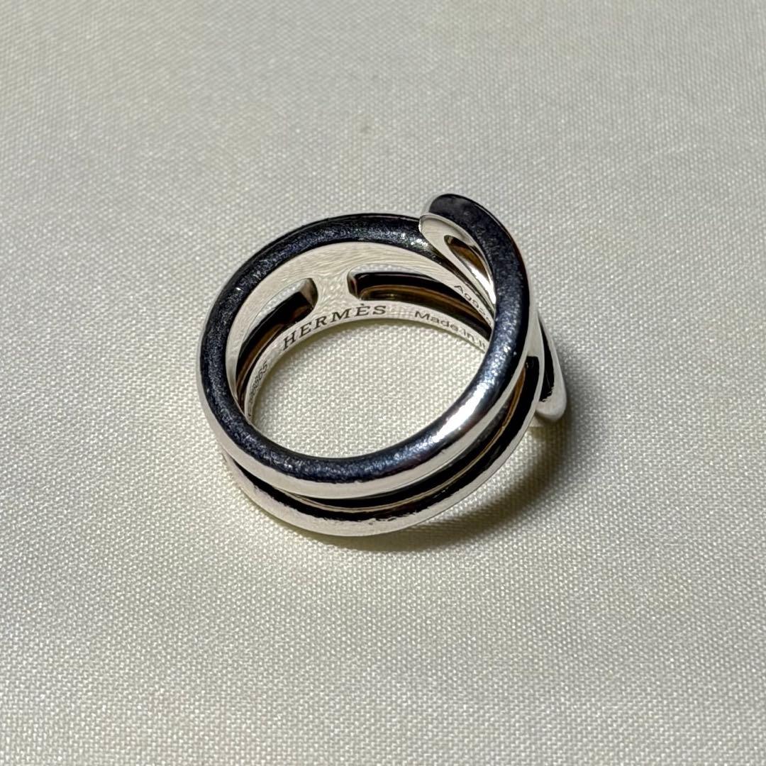 エルメス シェーヌダンクル ツイスト リング シルバー925 サイズ50
