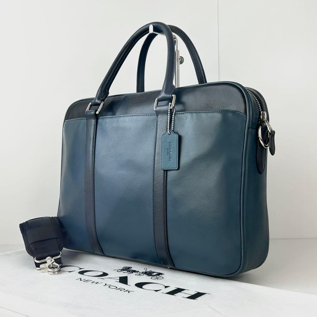 ✅【良品】定価8.9万　メンテ済み　コーチ　ビジネスバッグ　COACH レザー