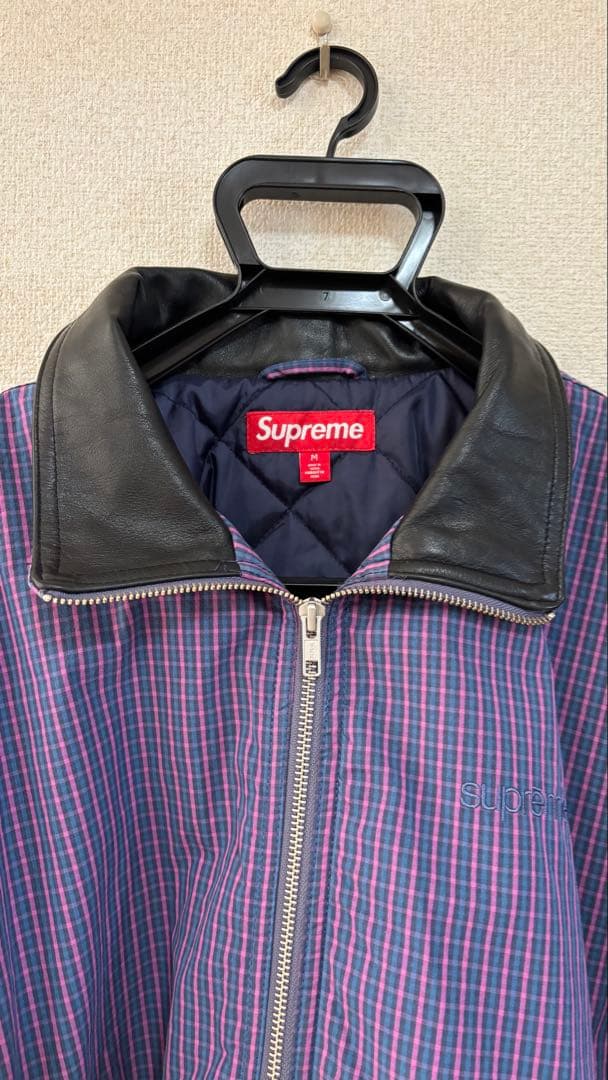 ジャケット・アウター Supreme Leather Collar Utility Jacket M