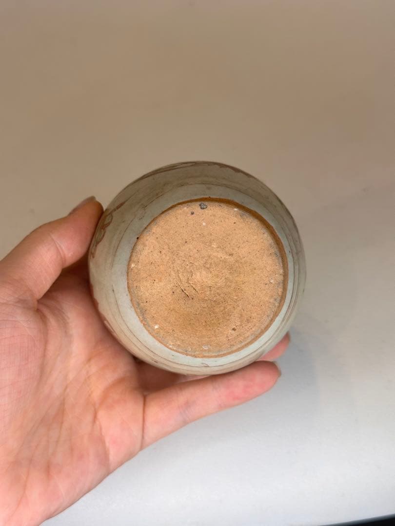 明時代 明洪武 釉裏紅 小壺茶入 中国古美術 古董品