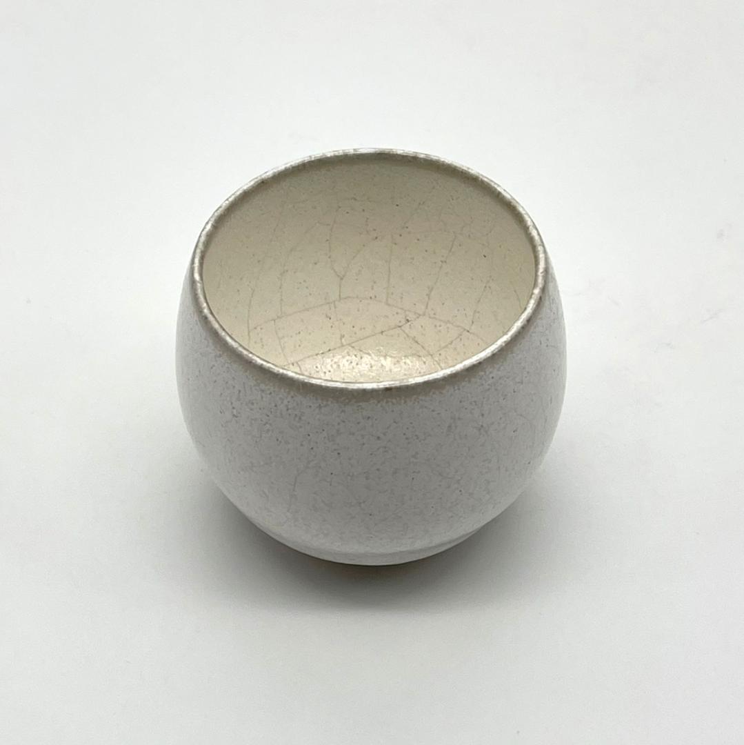 清水卯一 白釉 ぐい呑 盃 合箱 人間国宝 保証