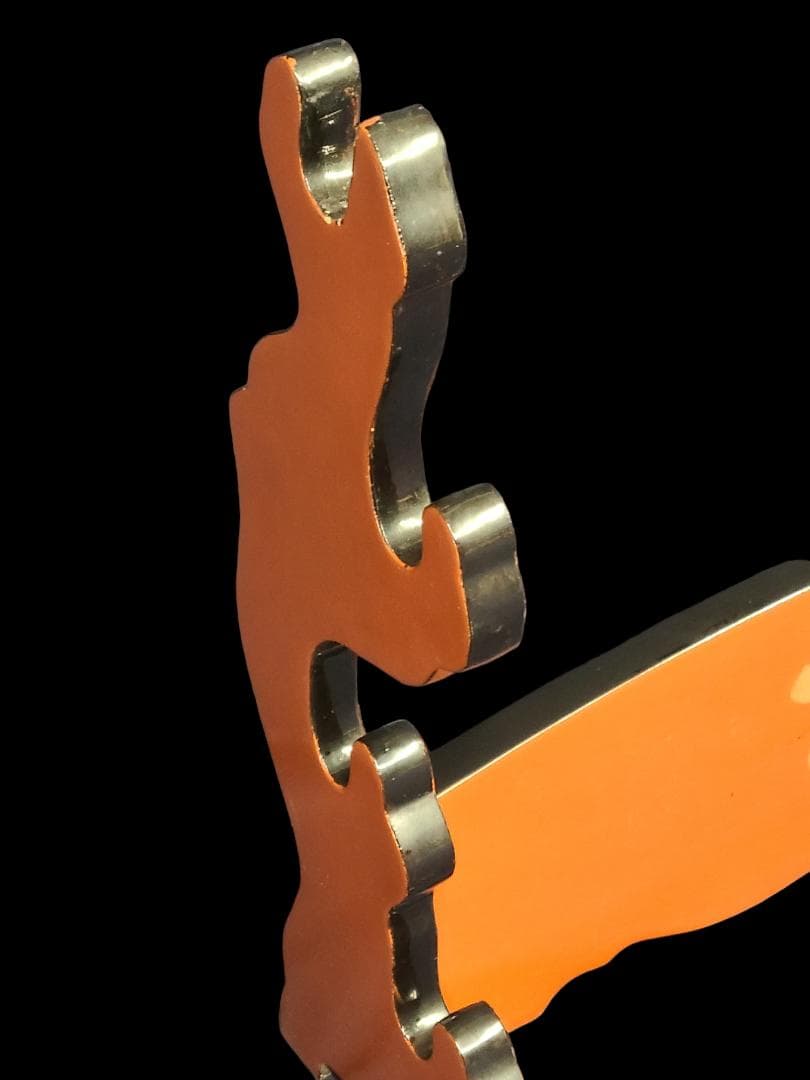 長門三つ星 家紋 刀掛け 3本掛け 約45x46x18 1.7kg 骨董1118