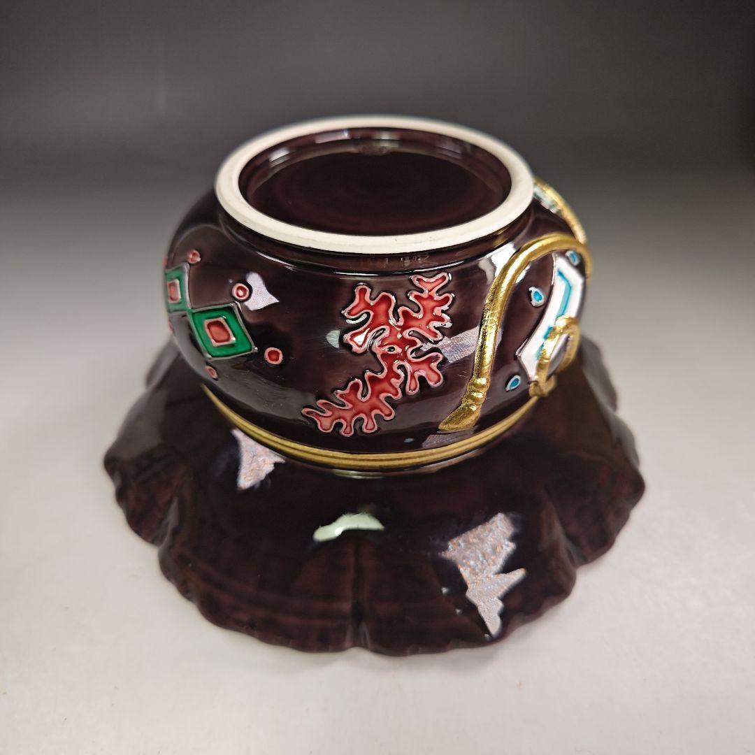 イ829 水指『中村翠嵐作』『久田宗也（尋牛斎）極箱』『紫交趾宝尽し袋